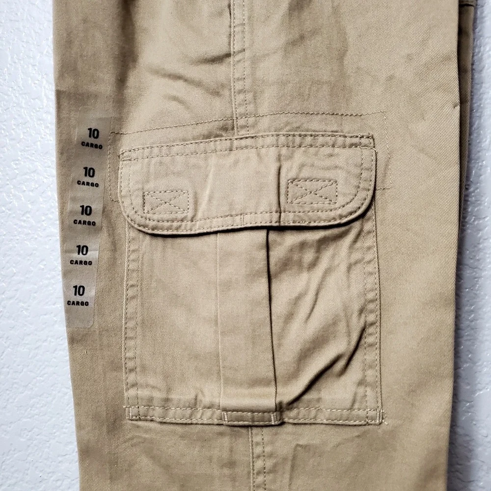 NWT ◇ The Children's Place ◇ Boy's Pull On Cargo Khaki Pants Flax Tan ◇ Size 10‎